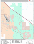 Cathedral City Wall Map Premium Style